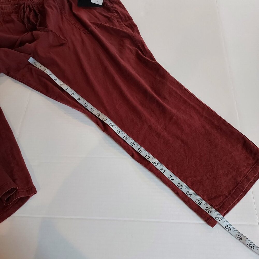 Kut from the Kloth Linen Blend Cropped Pants in Cinnamon Pants Size 2X - Picture 2 of 10